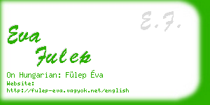 eva fulep business card